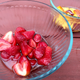 Perfect fruit for shrubbin’ is already a bit past its prime. Here are strawberries and peaches tossed with sugar until it dissolved.